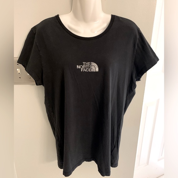 The North Face Women's Relaxed Fit charcoal black cotton T-Shirt Top Women’s XL - Picture 2 of 7